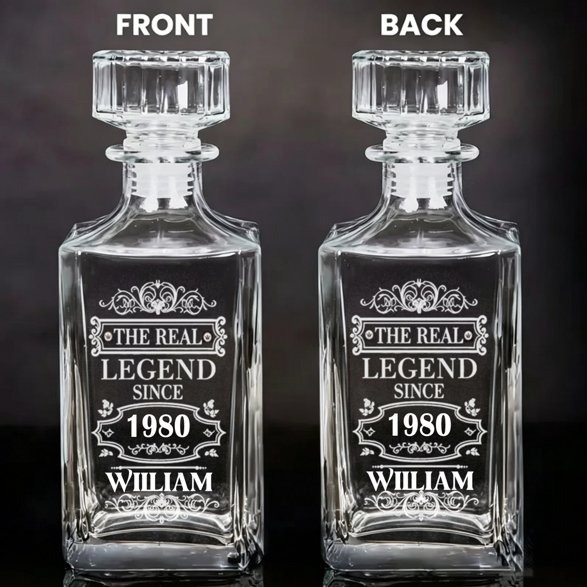 Birthday Gift The Real Legend - Custom Decanter
