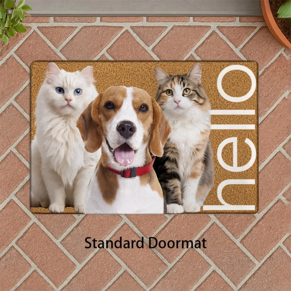 Personalized Pet Portrait Design, Custom Photo Doormat, the Perfect Gift for Pet Lovers
