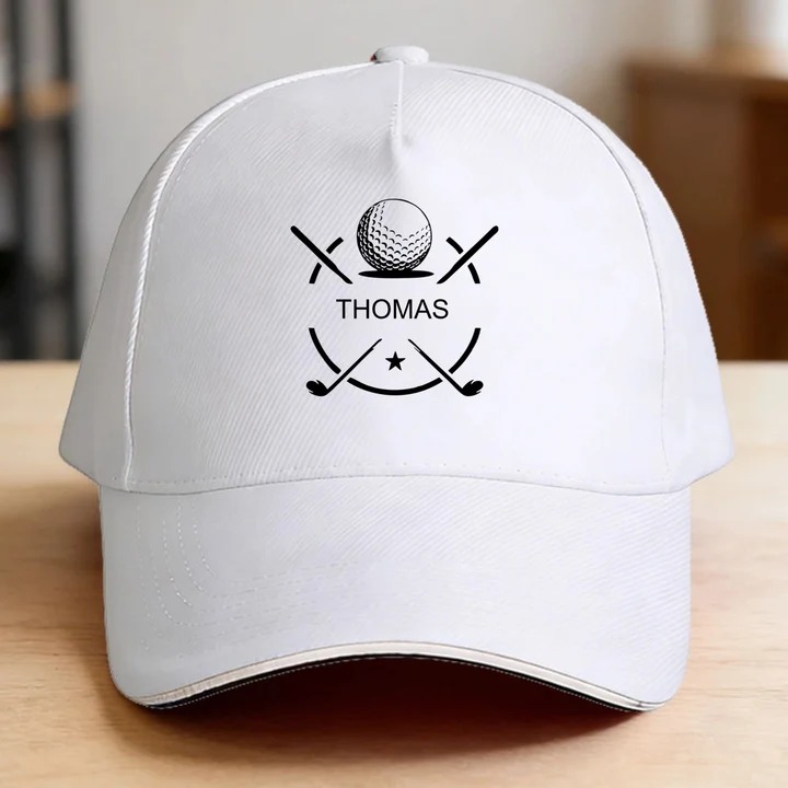 Personalized Classic Cap with Golf-Inspired Monogram Style - Unique Everyday Sun Protection Gift for Him
